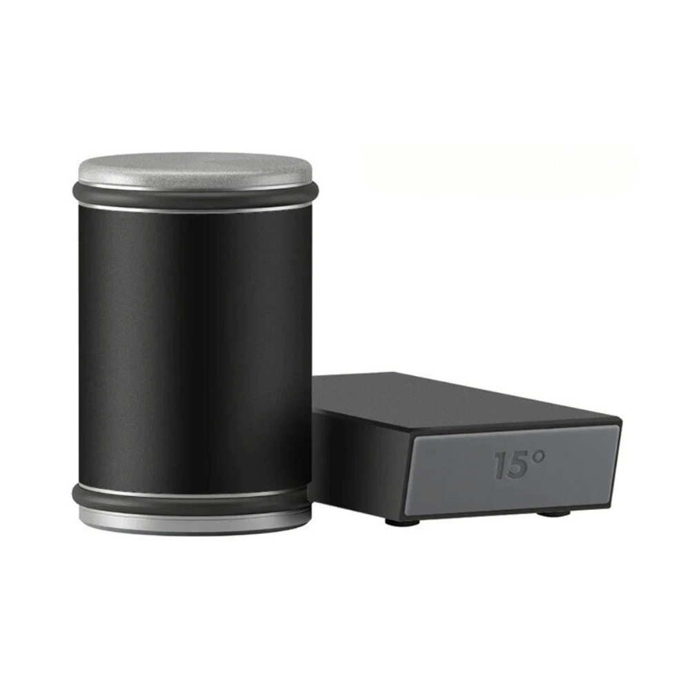 Black Rolling Knife Sharpener with magnetic angle base for precise and stable kitchen knife sharpening