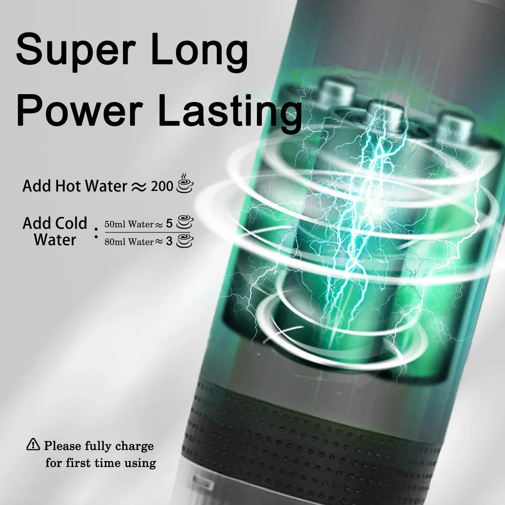 Rechargeable Portable Espresso Maker with long battery life for hot or cold water coffee brewing